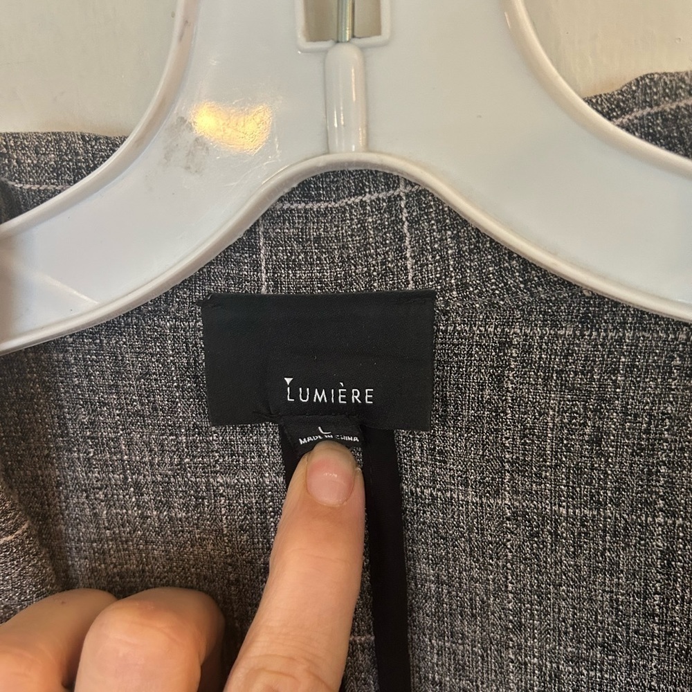 Lumiere Large Gray, Long Line, Open Front Jacket … - image 6